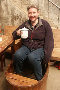 Jo Wartho in footwarmer S China 2004